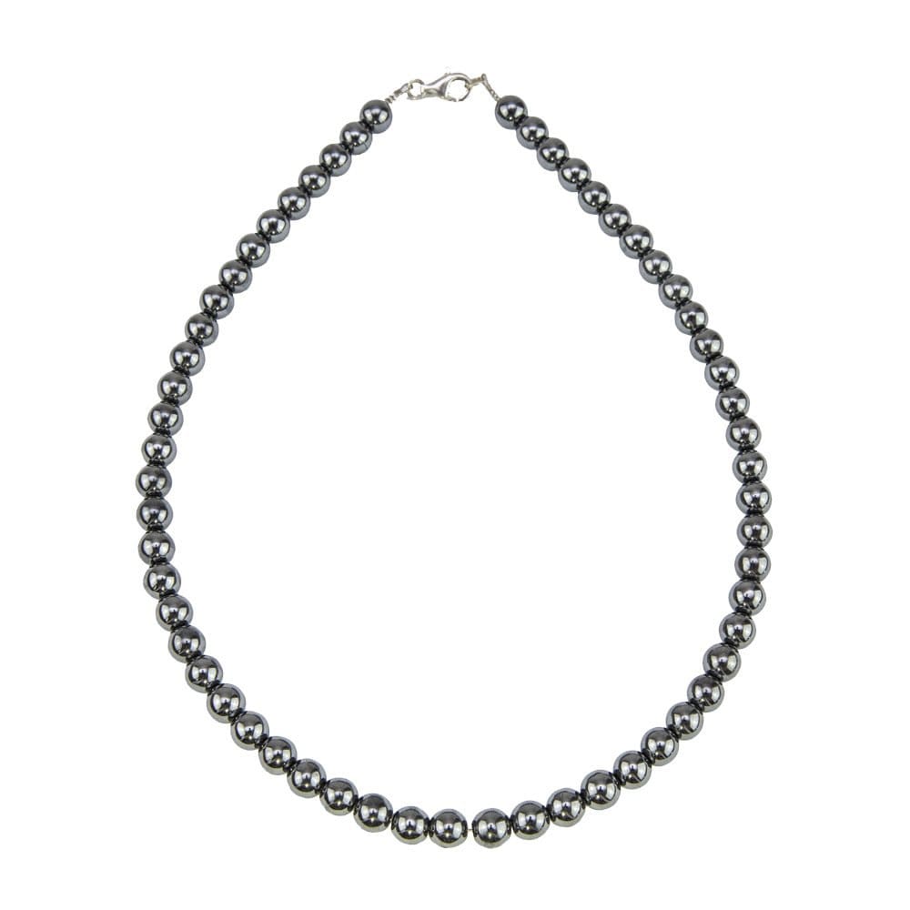 Hématite : Vertus, Bienfaits, Propriétés et Signification en Lithothérapie collier hematite pierres boules 8mm 01 1000x1000