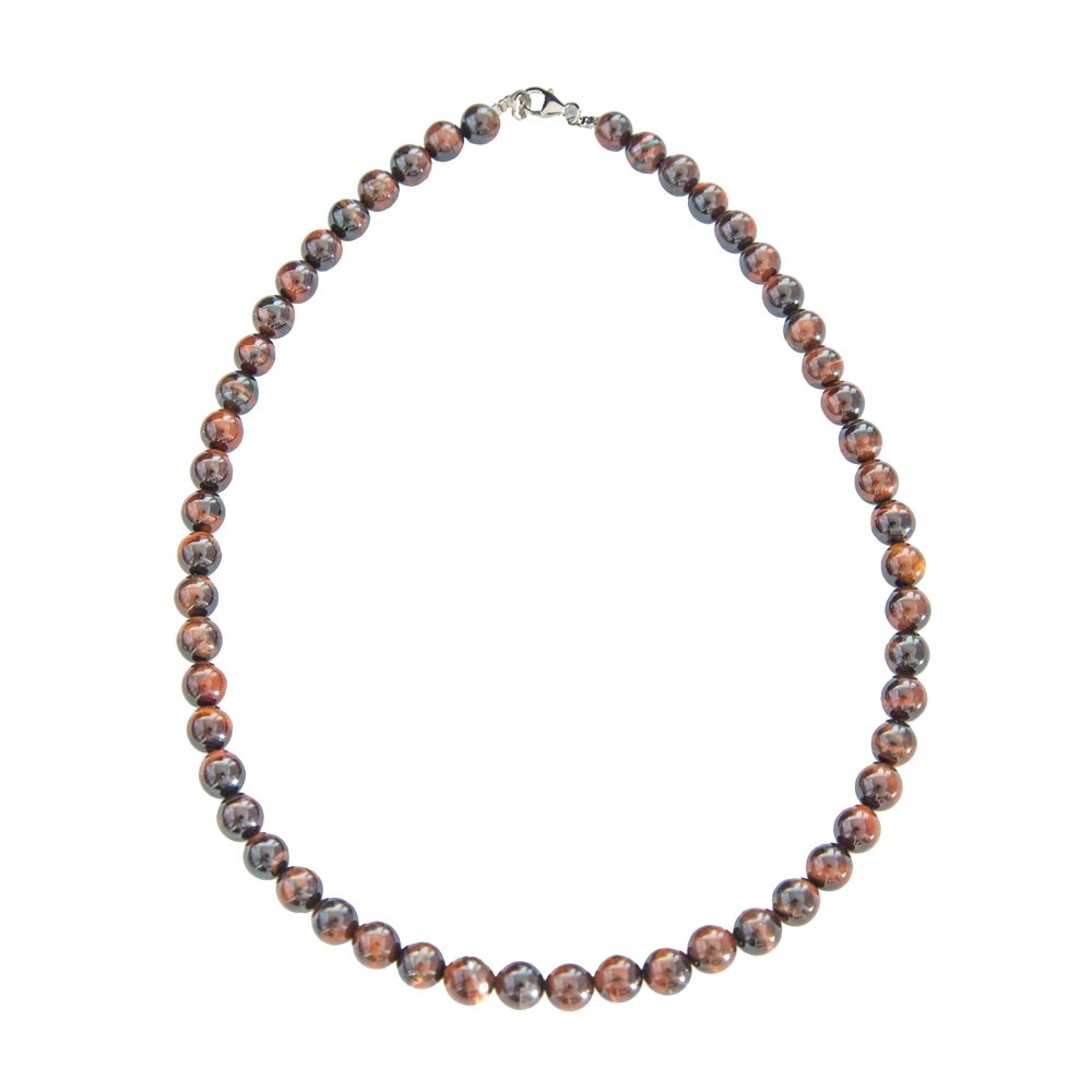 collier oeil de boeuf pierres boules 8mm 01 collier oeil de boeuf pierres boules 8mm 01