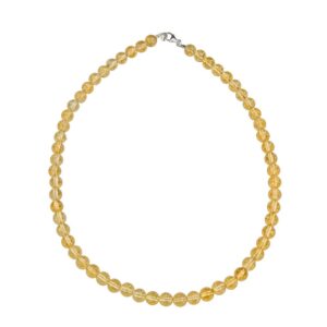 Citrine : Vertus, Bienfaits & Propriétés en Lithothérapie collier citrine pierres boules 8mm 01 1000x1000