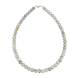 Spectrolite : Vertus, Bienfaits, Propriétés et Signification en Lithothérapie collier spectrolite pierres boules 8mm 01
