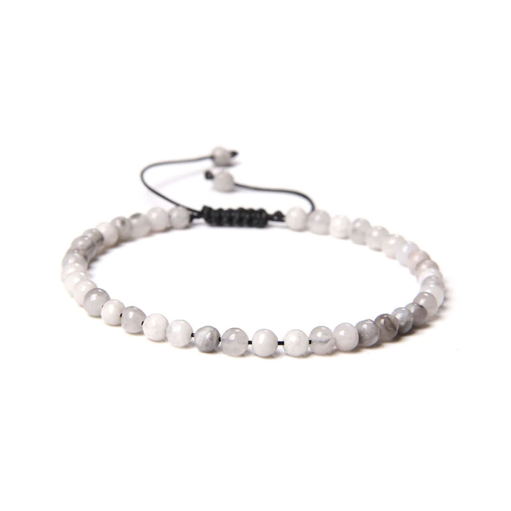 bracelet agate du botswana pierres boules 4mm cordon ajustable 01
