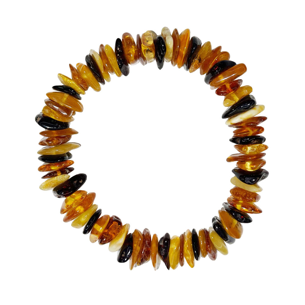 bracelet ambre multicolore 19cm 01