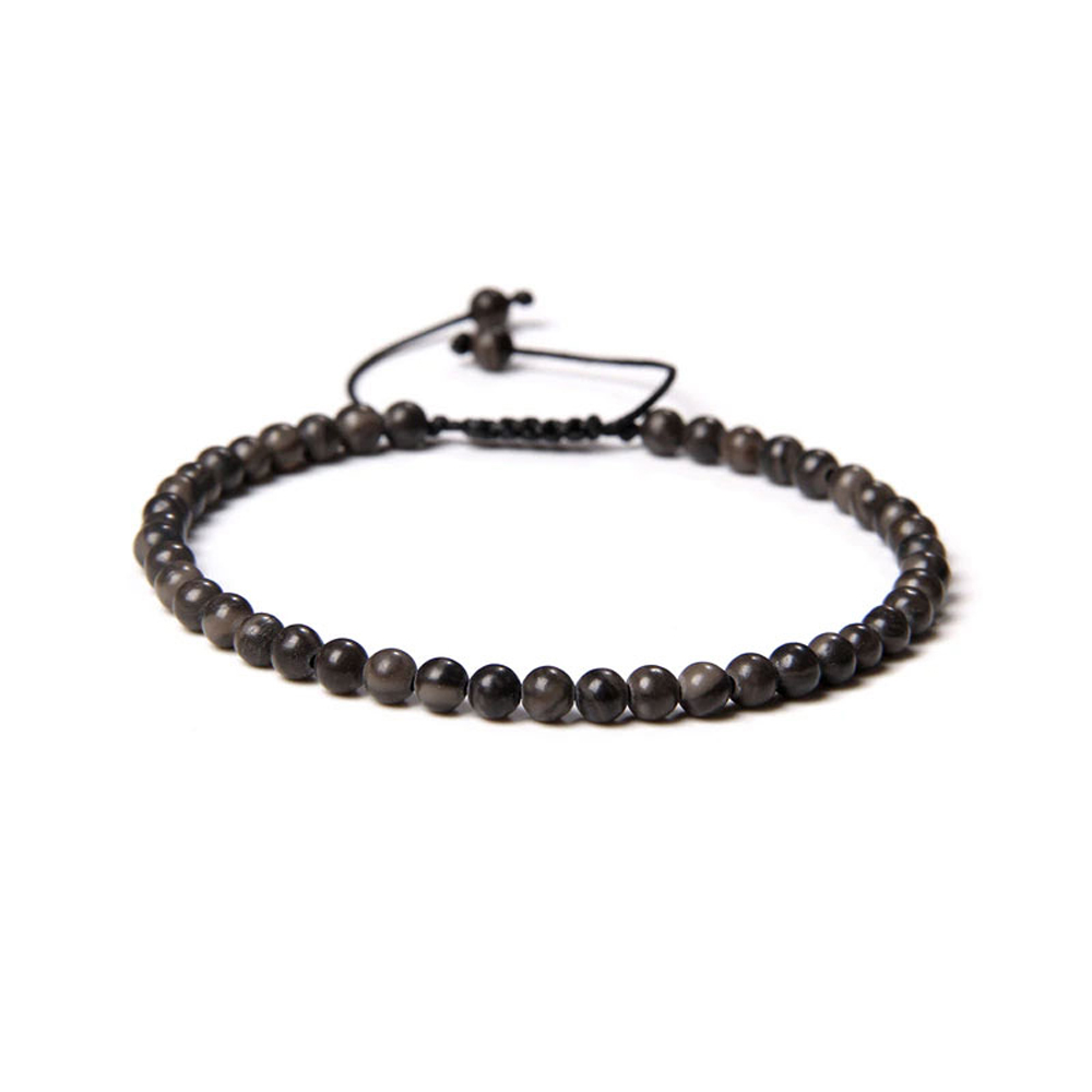 bracelet bois fossilise pierres boules 4mm cordon ajustable 01 bracelet bois fossilise pierres boules 4mm cordon ajustable 01