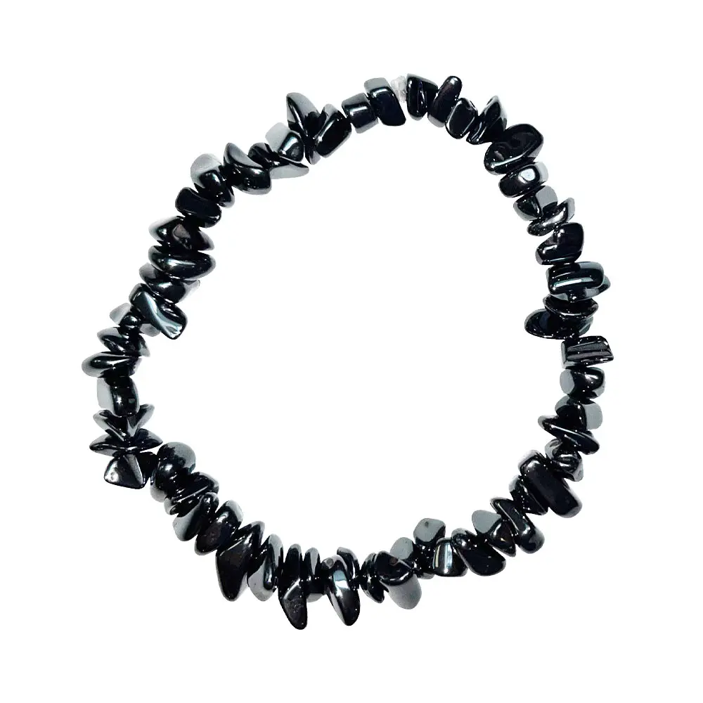 Hématite : Vertus, Bienfaits, Propriétés et Signification en Lithothérapie bracelet hematite baroque 19cm 01.jpg