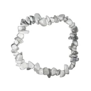 Howlite : Vertus, Bienfaits, Propriétés et Signification en Lithothérapie bracelet howlite baroque 19cm 01.jpg