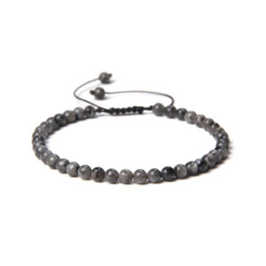 bracelet labradorite avec inclusions pierres boules 4mm cordon ajustable 01