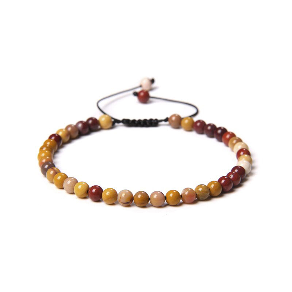 bracelet mookaïte pierres boules 4mm cordon ajustable 01 bracelet mookaïte pierres boules 4mm cordon ajustable 01