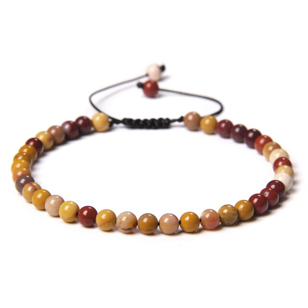bracelet mookaïte pierres boules 4mm cordon ajustable 02 bracelet mookaïte pierres boules 4mm cordon ajustable 02