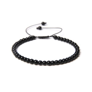 Onyx : Vertus, Bienfaits, Propriétés et Signification en Lithothérapie bracelet onyx pierres boules 4mm cordon ajustable 01