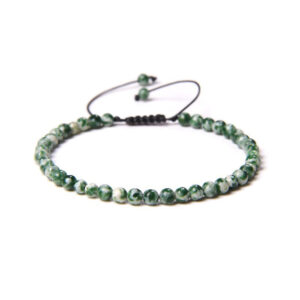 Serpentine : Vertus, Bienfaits, Propriétés et Signification en Lithothérapie bracelet serpentine foncee pierres boules 4mm cordon ajustable 01