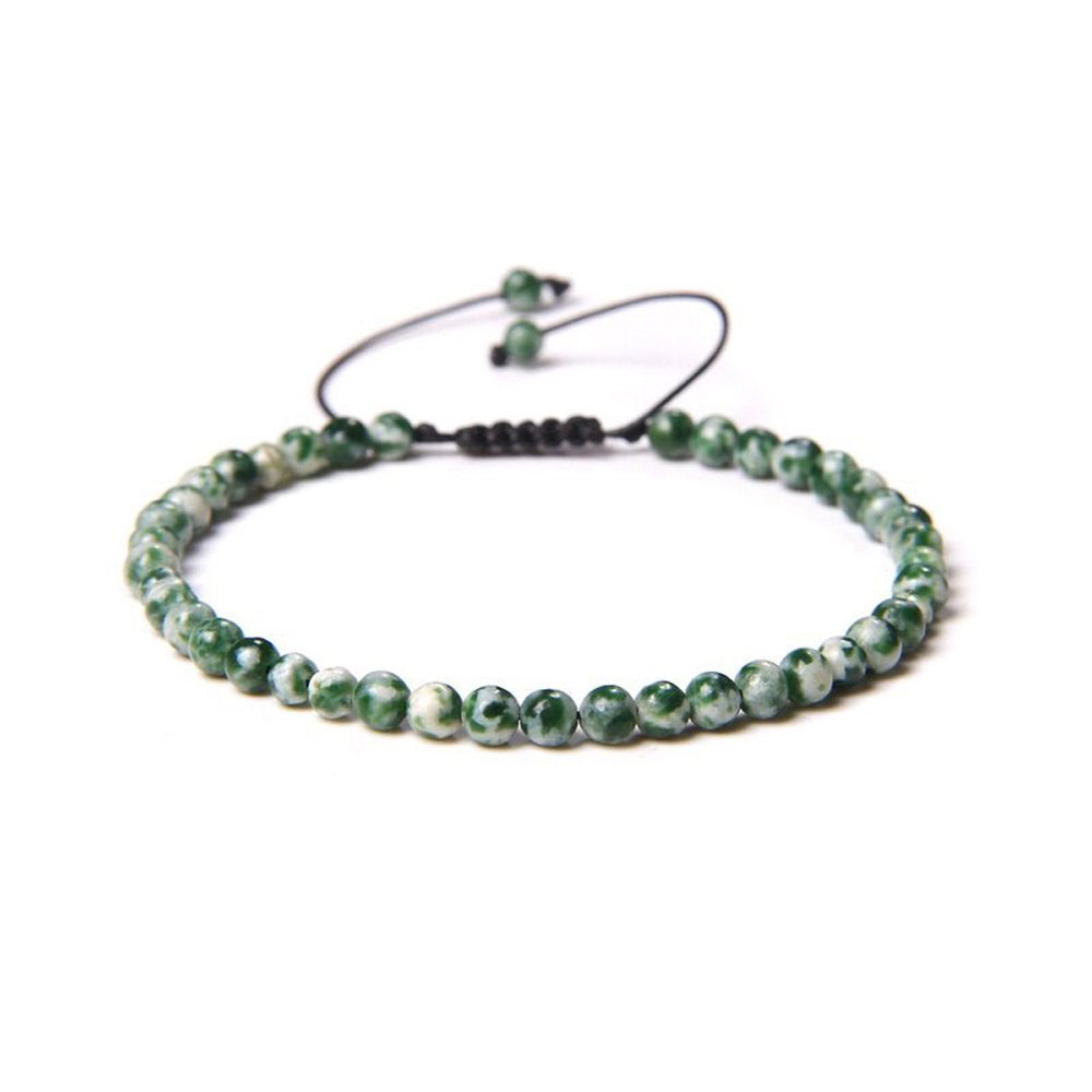 bracelet serpentine foncee pierres boules 4mm cordon ajustable 01 bracelet serpentine foncee pierres boules 4mm cordon ajustable 01