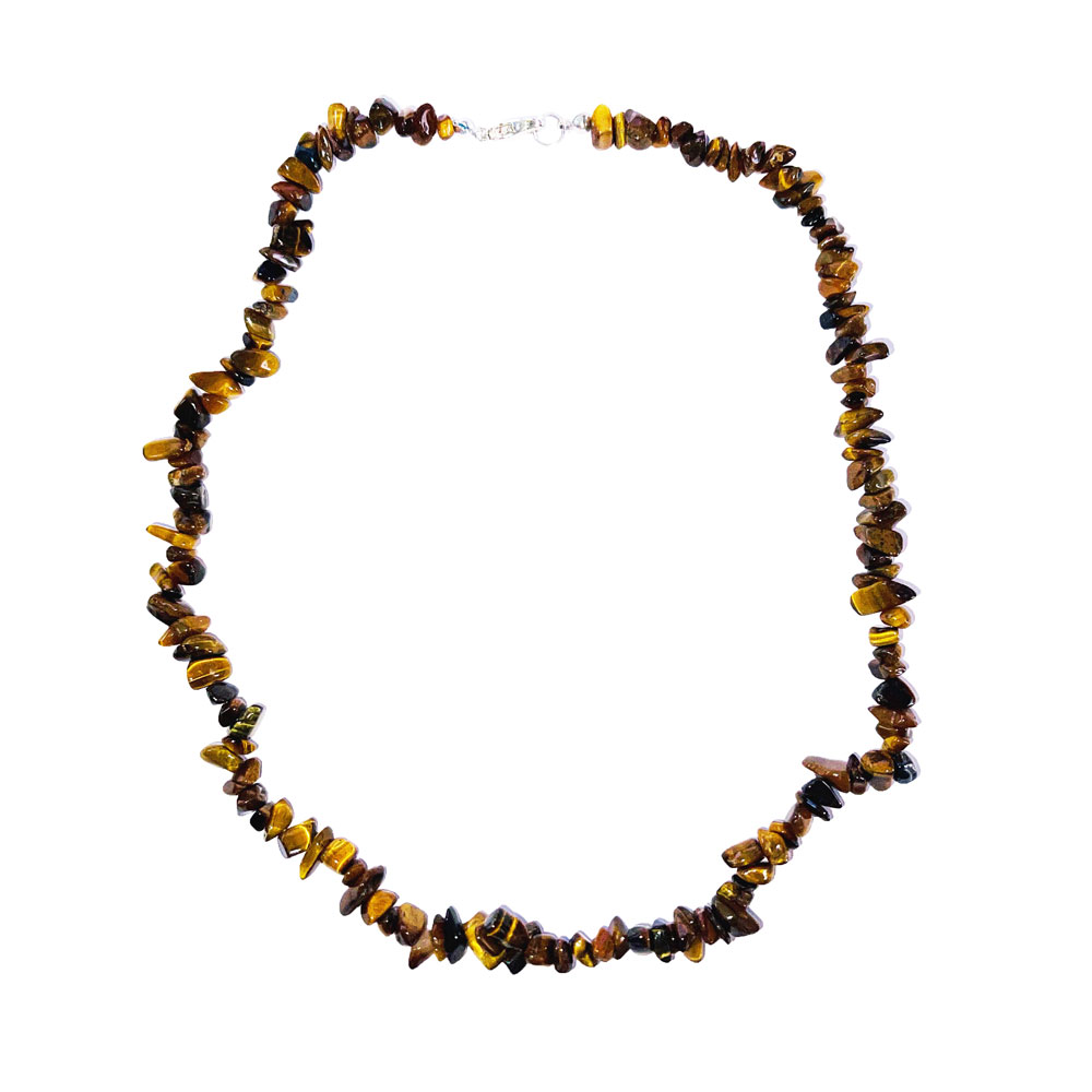 Œil de Tigre : Vertus, Bienfaits et Propriétés en Lithothérapie collier oeil de tigre baroque 45cm 01