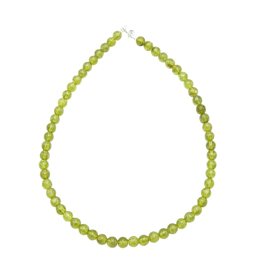 collier olivine pierres boules 8mm 01 collier olivine pierres boules 8mm 01