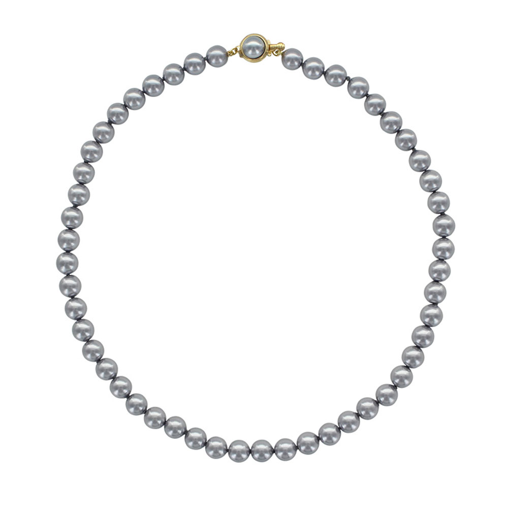 collier perles de majorque grises pierres boules 8mm 327729 01 collier perles de majorque grises pierres boules 8mm 327729 01