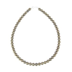 Pyrite de Fer : Vertus, Bienfaits, Propriétés et Signification en Lithothérapie collier pyrite de fer pierres boules 8mm 1 1000x1000