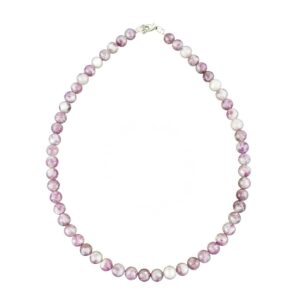 collier rubellite pierres boules 8mm 01