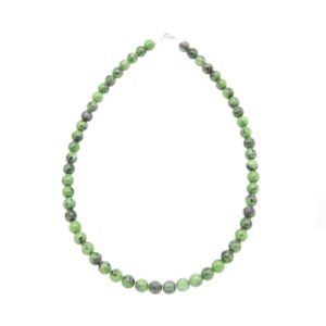 Rubis sur Zoïsite : Vertus, Bienfaits, Propriétés et Signification en Lithothérapie collier rubis sur zoisite pierres boules 08mm 01 1000x1000