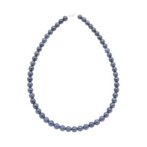 Saphir : Vertus, Bienfaits, Propriétés et Signification en Lithothérapie collier saphir pierres boules 08mm 01 1000x1000
