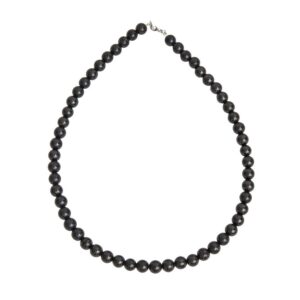 Shungite : Vertus, Bienfaits, Propriétés et Signification en Lithothérapie collier shungite pierres boules 08mm 01 1000x1000