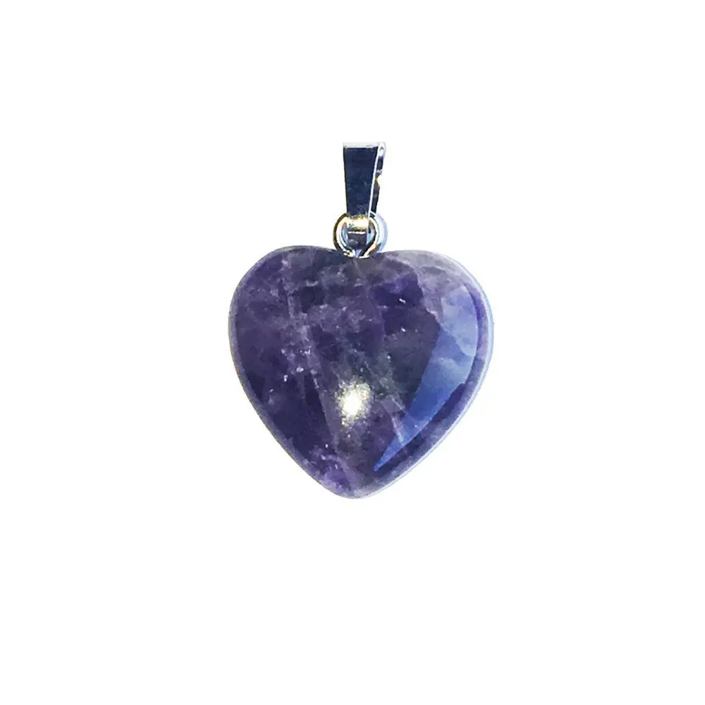 Pendentif améthyste petit cœur