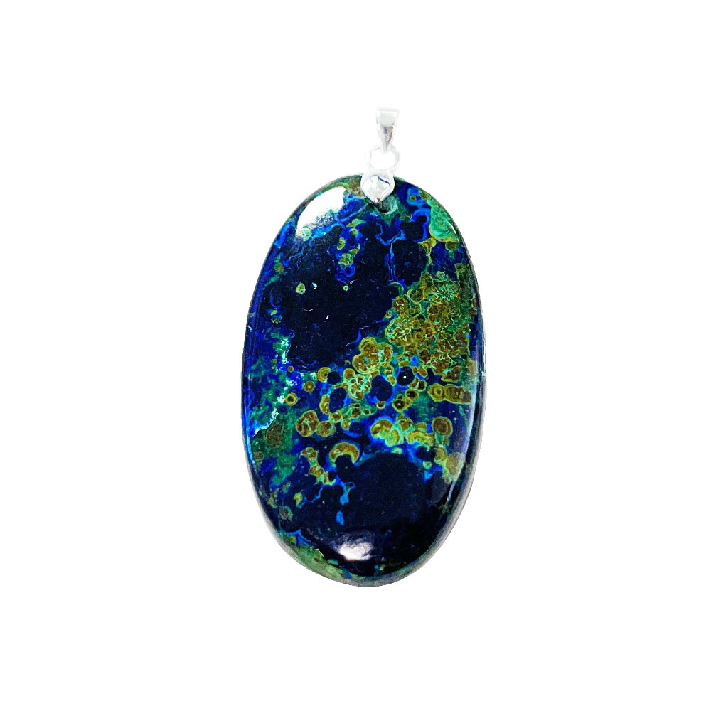 pendentif azurite pierre plate 03 pendentif azurite pierre plate 03