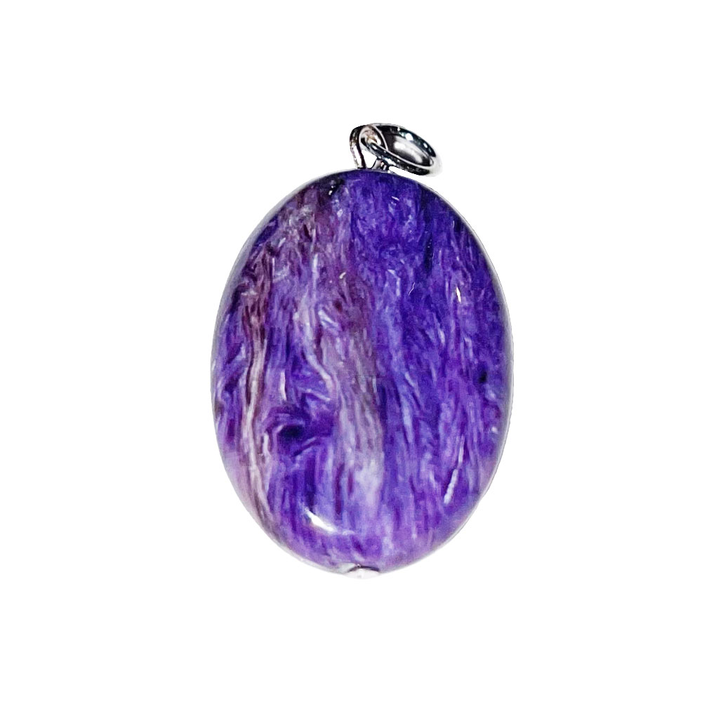 pendentif charoite pierre plate 01 pendentif charoite pierre plate 01