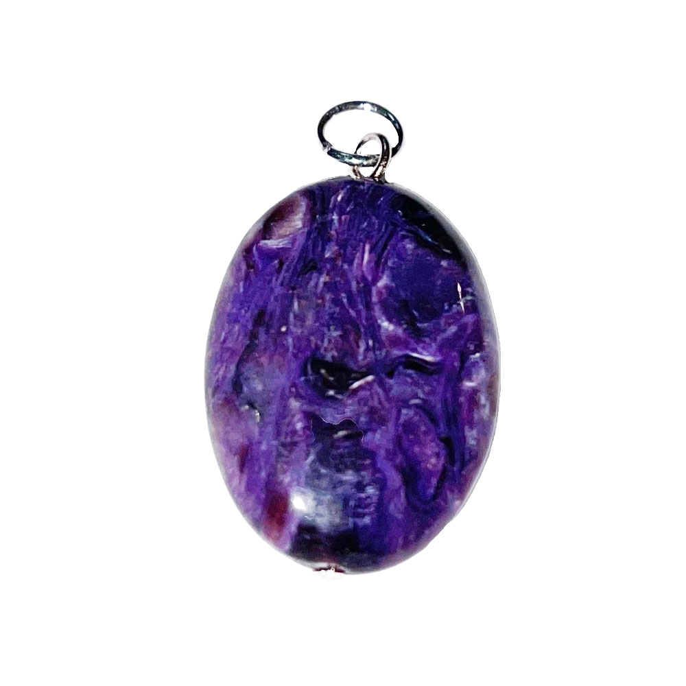 pendentif charoite pierre plate 02 pendentif charoite pierre plate 02