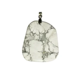 Howlite : Vertus, Bienfaits, Propriétés et Signification en Lithothérapie pendentif howlite pierre plate 01 1000x1000.jpg