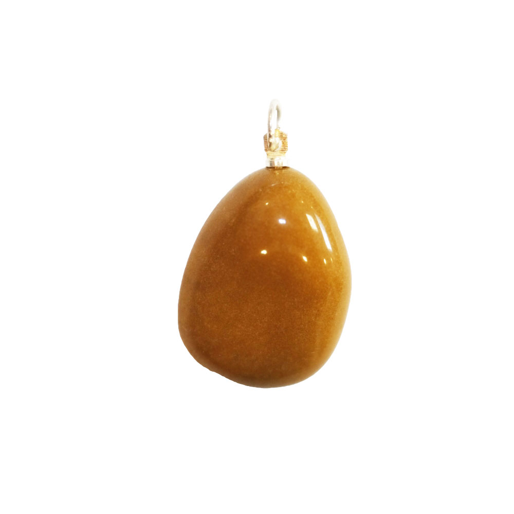 pendentif jaspe jaune pierre roulee 01 pendentif jaspe jaune pierre roulee 01