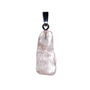 Kunzite : Vertus, Bienfaits, Propriétés et Signification en Lithothérapie pendentif kunzite pierre roulee 01.jpg