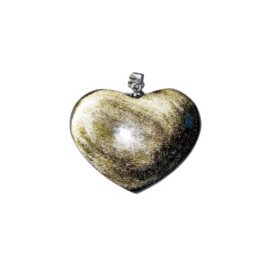 Obsidienne Dorée : Vertus, Bienfaits, Propriétés et Signification en Lithothérapie pendentif obsidienne doree petit coeur 01