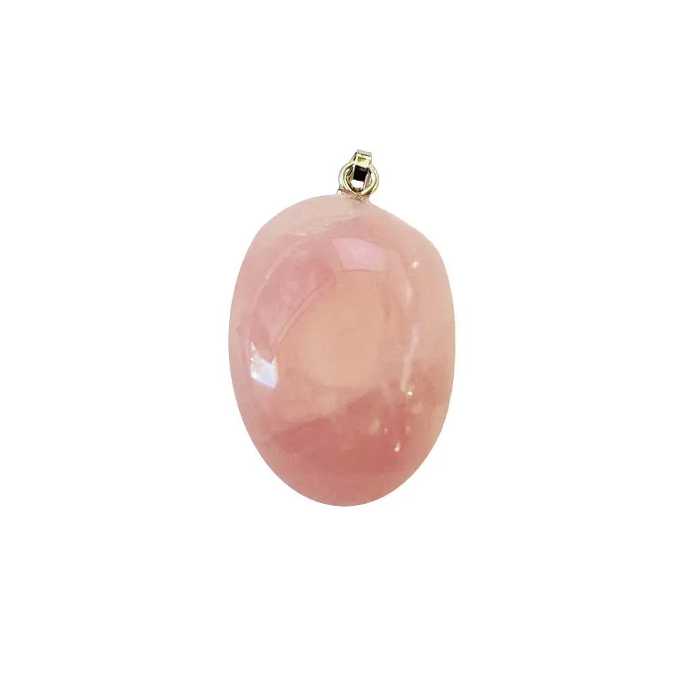 Quartz Rose : Vertus, Bienfaits, Propriétés et Signification en Lithothérapie pendentif quartz rose pierre roulee 01.jpg