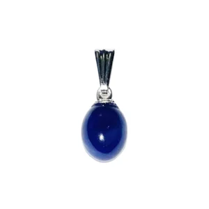 Saphir : Vertus, Bienfaits, Propriétés et Signification en Lithothérapie pendentif saphir pierre plate 01.jpg