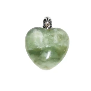 Serpentine : Vertus, Bienfaits, Propriétés et Signification en Lithothérapie pendentif serpentine petit coeur 01.jpg