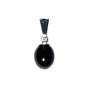 Spinelle Noir : Vertus, Bienfaits, Propriétés et Signification en Lithothérapie pendentif spinelle noir pierre plate 01.jpg
