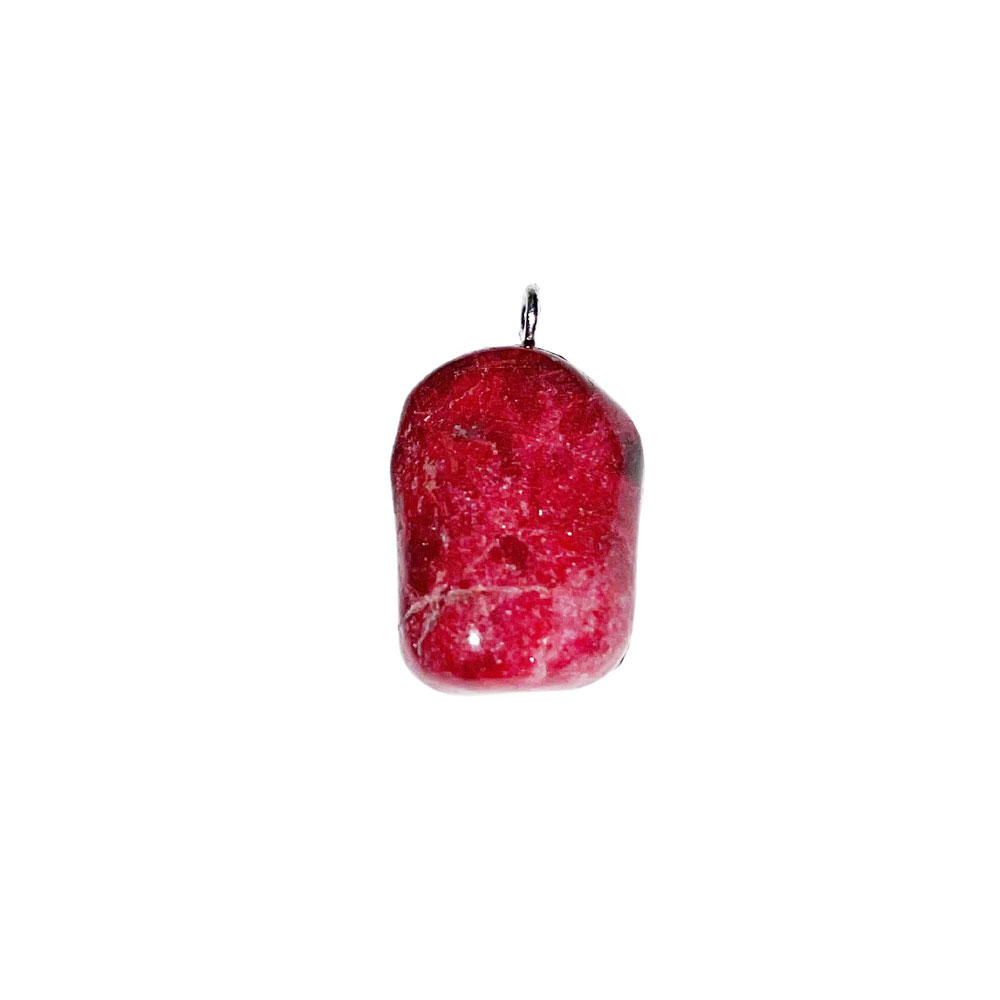Thulite : Vertus, Bienfaits, Propriétés et Signification en Lithothérapie pendentif thulite pierre roulee 01