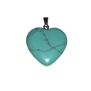 Turquoise : Vertus, Bienfaits, Propriétés et Signification en Lithothérapie pendentif turquoise petit coeur 01 1.jpg