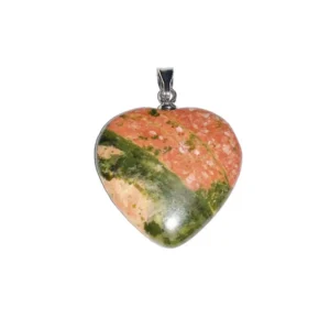 Unakite : Vertus, Bienfaits, Propriétés et Signification en Lithothérapie pendentif unakite petit coeur 01 1000x1000.jpg
