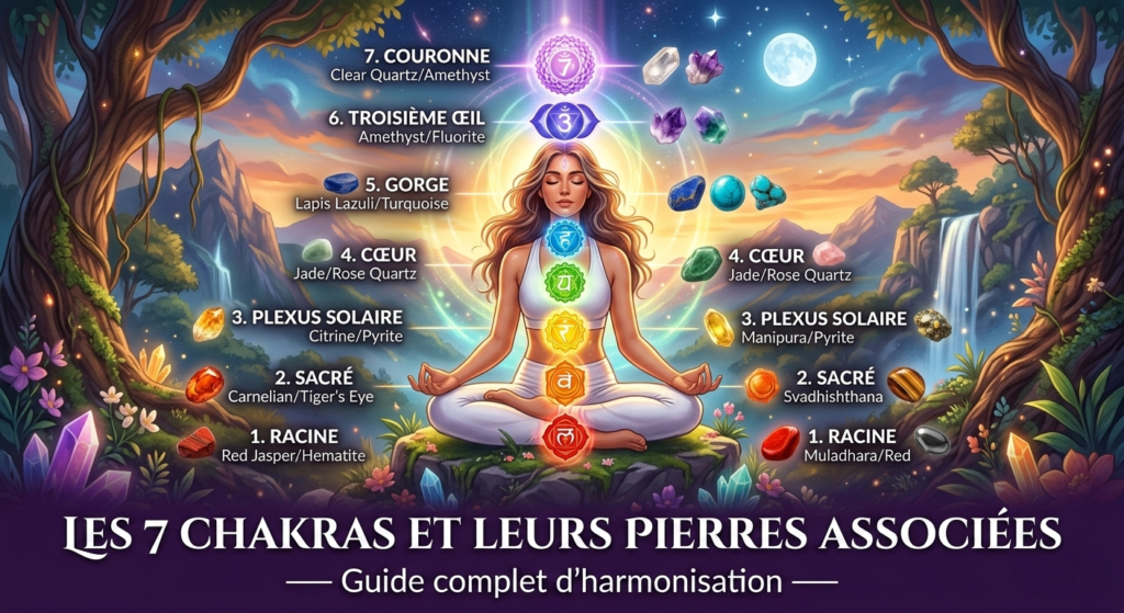 les 7 chakras et leurs pierres naturelles guide d'harmonisation énergétique